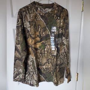 Realtree Camo Men XL/46-48 Long Sleeve Scent Control Tee Shirt New